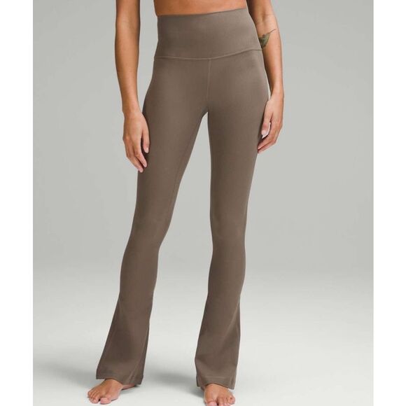Lululemon align ribbed mini flare short pant taupe size 6 - Picture 1 of 12